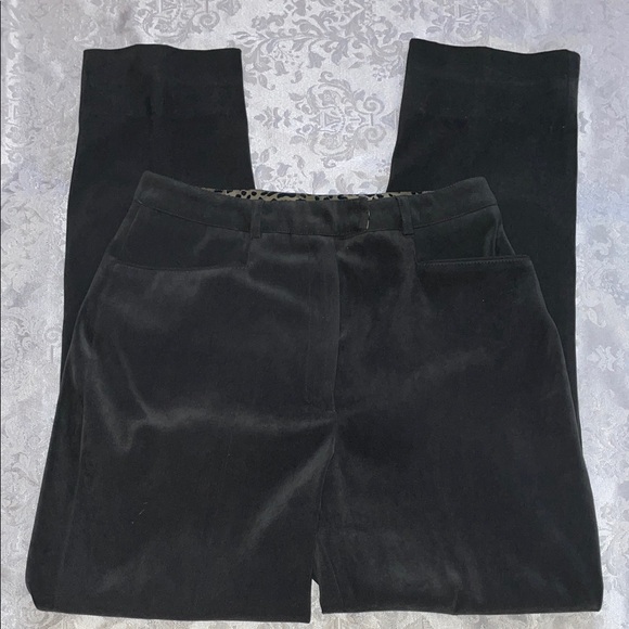 Renfrew Pants - Renfrew Hunter green Satin Pants with Leopard Trim.  Size 4.